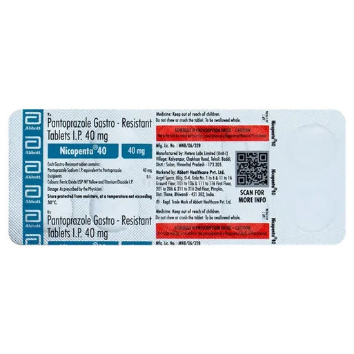 nicopenta 40 tablet 10's